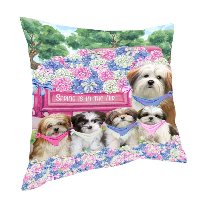 Malti Tzu Throw Pillow, Explore a Variety of Custom Designs, Personalized, Cushion for Sofa Couch Bed Pillows, Pet Gift for Dog Lovers