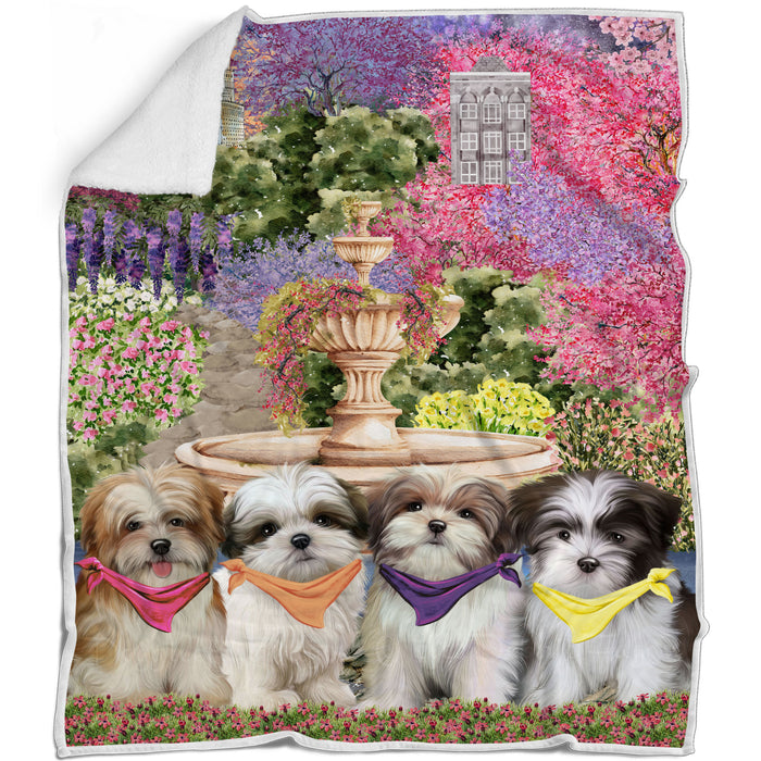 Malti Tzu Blanket: Explore a Variety of Designs, Personalized, Custom Bed Blankets, Cozy Sherpa, Fleece and Woven, Dog Gift for Pet Lovers