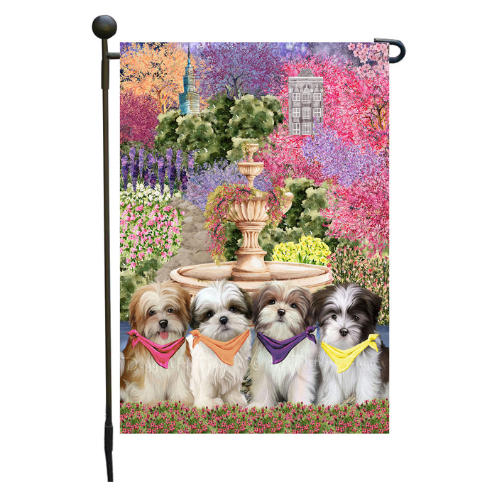 Malti Tzu Dogs Garden Flag: Explore a Variety of Designs, Weather Resistant, Double-Sided, Custom, Personalized, Outside Garden Yard Decor, Flags for Dog and Pet Lovers