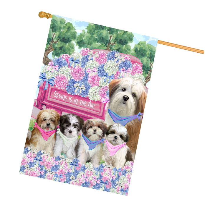Malti Tzu Dogs House Flag: Explore a Variety of Personalized Designs, Double-Sided, Weather Resistant, Custom, Home Outside Yard Decor for Dog and Pet Lovers