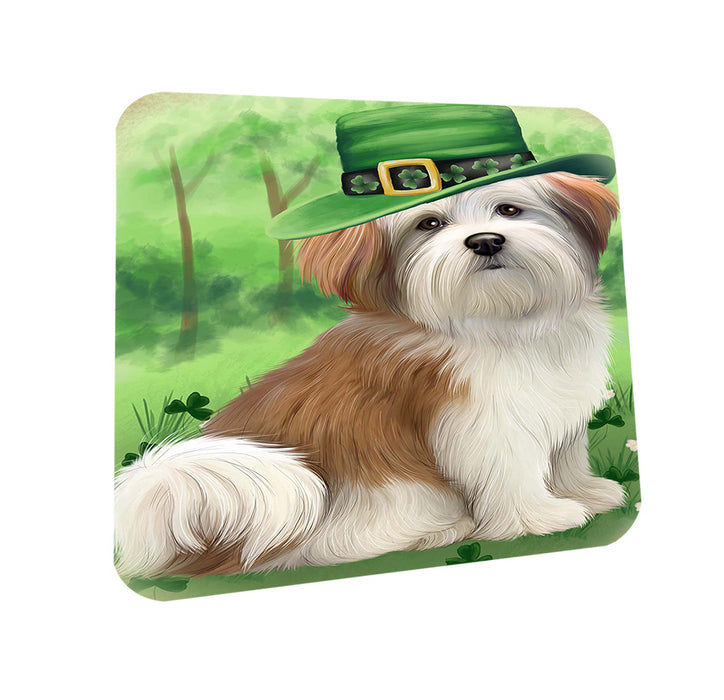 St. Patricks Day Irish Portrait Malti Tzu Dog Coasters Set of 4 CST48794