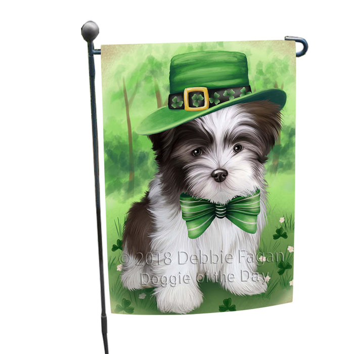 St. Patricks Day Irish Portrait Malti Tzu Dog Garden Flag GFLG48745