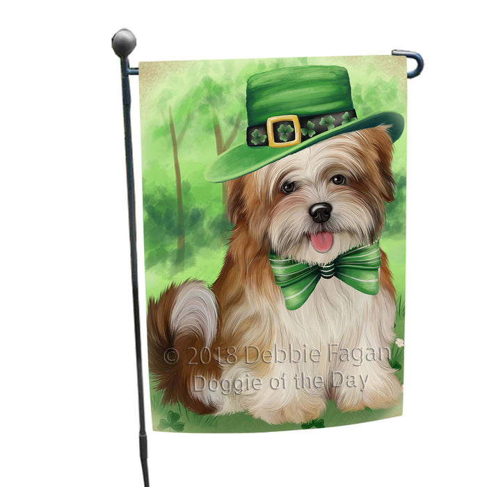 St. Patricks Day Irish Portrait Malti Tzu Dog Garden Flag GFLG48747