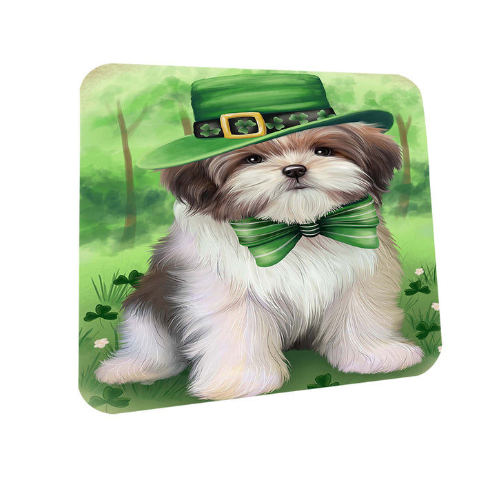 St. Patricks Day Irish Portrait Malti Tzu Dog Coasters Set of 4 CST48798