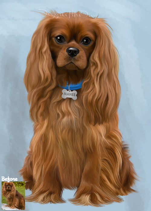 Digital Painting PERSONALIZED PET PORTRAIT! Custom Pet Dog or Cat Art