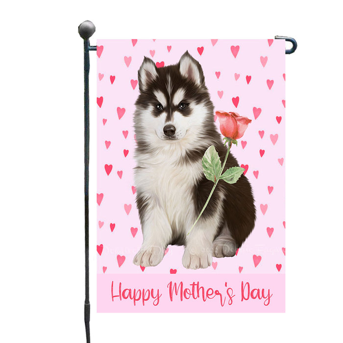 Mini Hearts Siberian Husky Dogs Garden Flags - Outdoor Double Sided Garden Yard Porch Lawn Spring Decorative Vertical Home Flags 12 1/2"w x 18"h