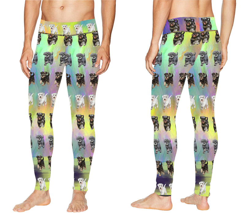 Paradise Wave Miniature Schnauzer Dogs All Over Print Meggings