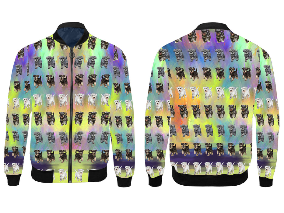 Paradise Wave Miniature Schnauzer Dogs All Over Print Wome's Jacket