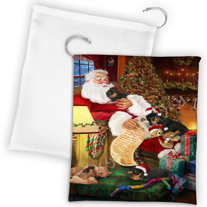 Santa Sleeping with Neapolitan Mastiff Dogs Drawstring Laundry or Gift Bag LGB48827
