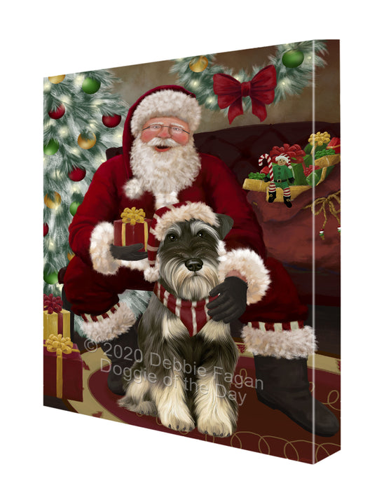 Santa I've Been Good Schnauzer Dog Canvas Print Wall Art Décor CVS148715