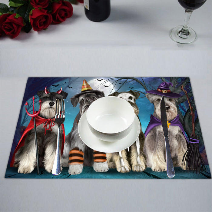Halloween Trick or Teat Schnauzer Dogs Placemat