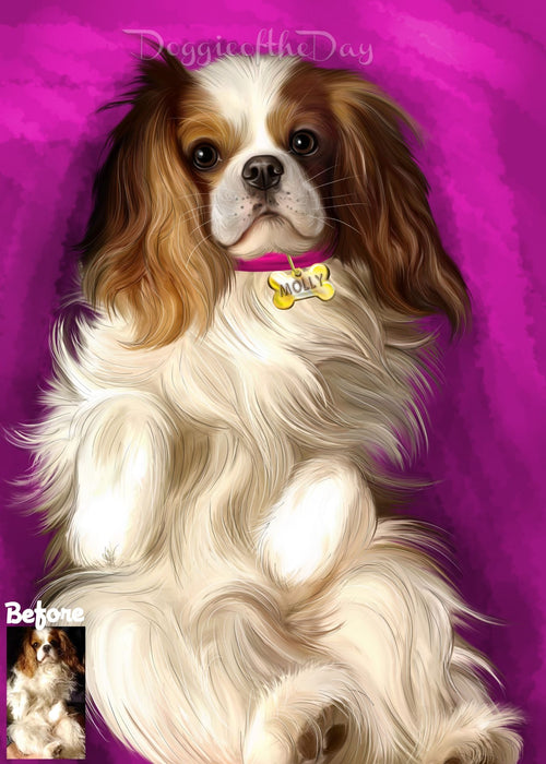 Digital Painting PERSONALIZED PET PORTRAIT! Custom Pet Dog or Cat Art