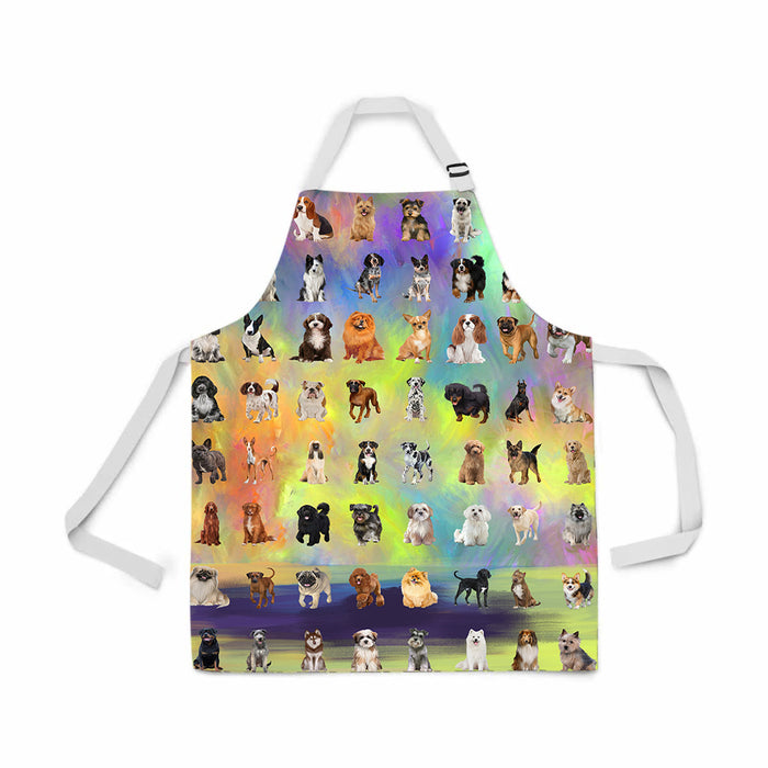 Paradise Wave Multi Breed Dogs All Over Print Adjustable Apron