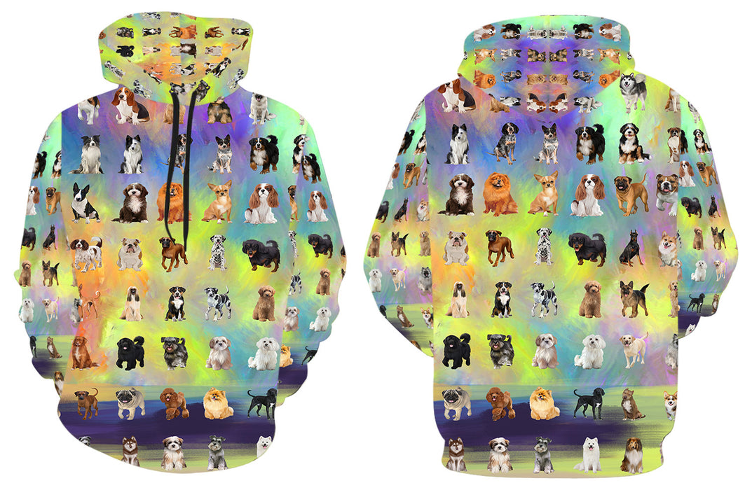 Paradise Wave Multi Breed Dogs All Over Print Kid's Hoodie