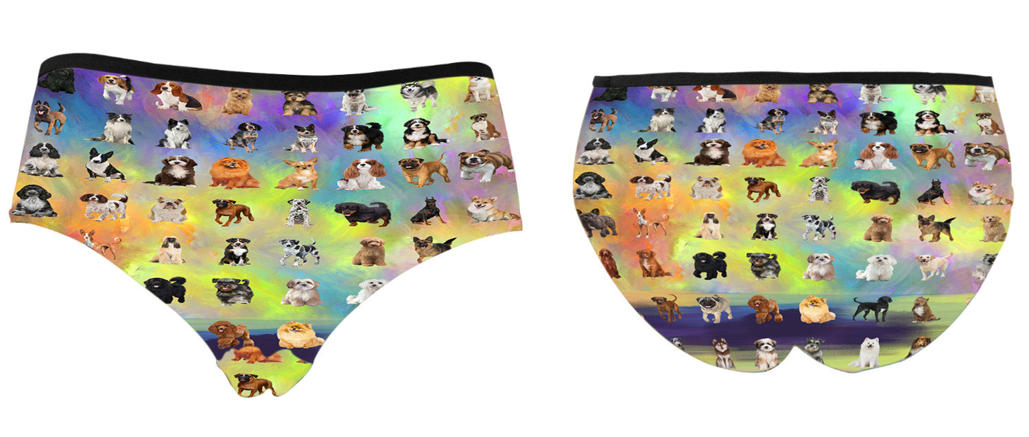 Paradise Wave Multi Breed Dogs High Waist Women's Briefs