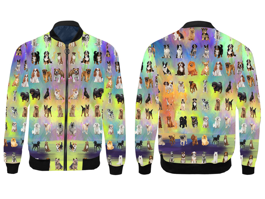 Paradise Wave Multi Breed Dogs All Over Print Wome's Jacket