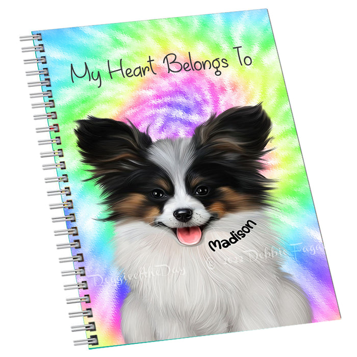 Add Your PERSONALIZED PET Painting Portrait Dog Cat Photo on Tie Dye Notebook