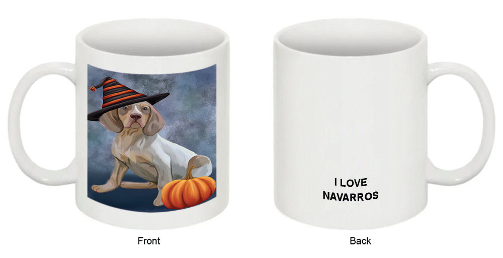Happy Halloween Navarro Dog Wearing Witch Hat with Pumpkin Coffee Mug MUG50301