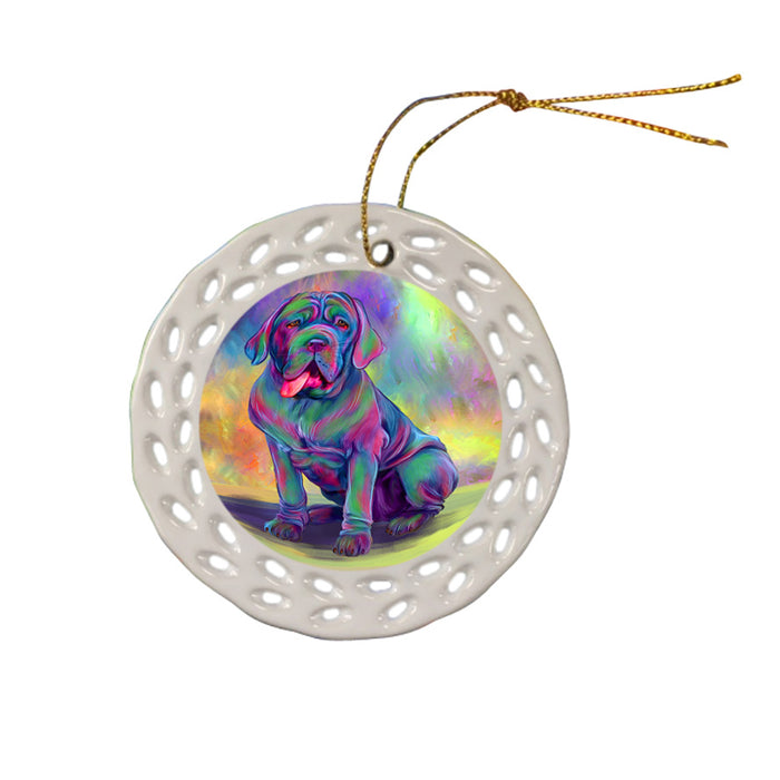 Paradise Wave Neapolitan Mastiff Dog Doily Ornament DPOR58399