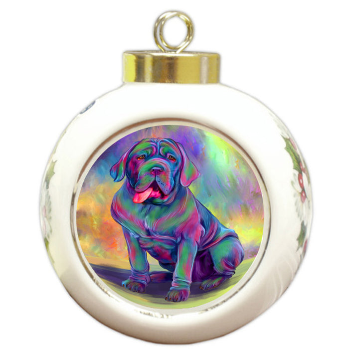 Paradise Wave Neapolitan Mastiff Dog Round Ball Christmas Ornament RBPOR58732