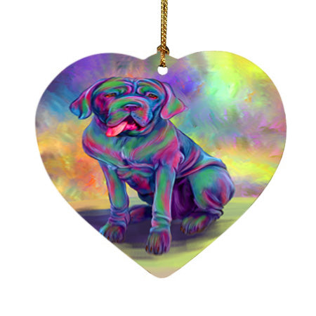 Paradise Wave Neapolitan Mastiff Dog Heart Christmas Ornament HPORA58748