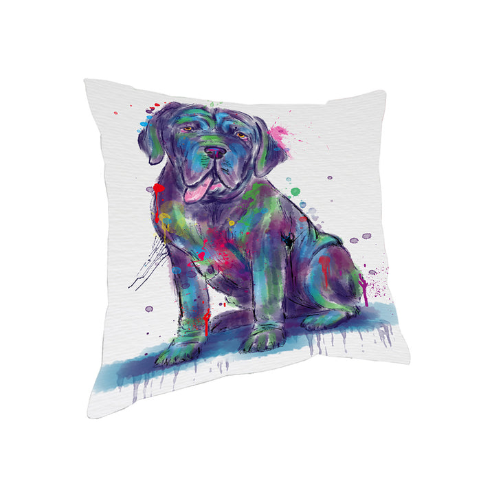 Watercolor Neapolitan Mastiff Dog Pillow with Top Quality High-Resolution Images - Ultra Soft Pet Pillows for Sleeping - Reversible & Comfort - Ideal Gift for Dog Lover - Cushion for Sofa Couch Bed - 100% Polyester