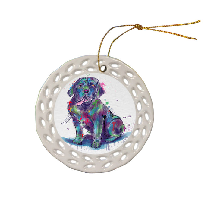 Watercolor Neapolitan Mastiff Dog Doily Ornament DPOR58441