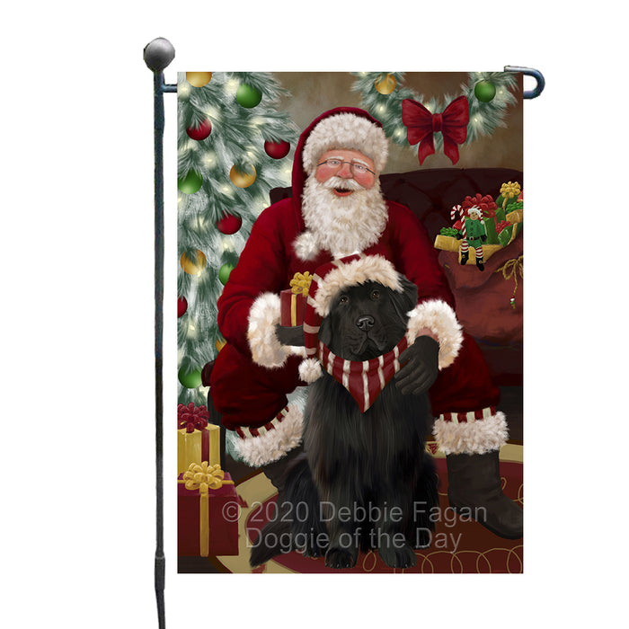 Santa's Christmas Surprise Newfoundland Dog Garden Flag GFLG66758