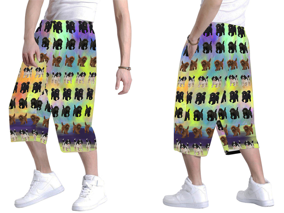 Paradise Wave Newfoundland Dogs All Over Print Men's Baggy Shorts