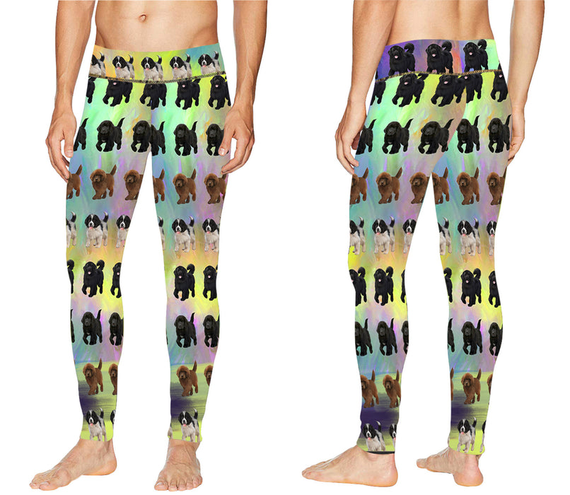 Paradise Wave Newfoundland Dogs All Over Print Meggings