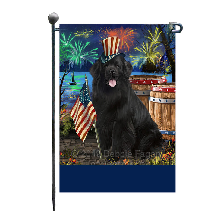 Personalized 4th of July Firework Newfoundland Dog Custom Garden Flags GFLG-DOTD-A57987