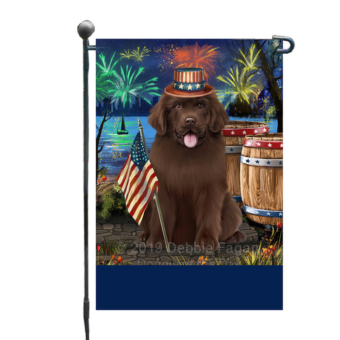 Personalized 4th of July Firework Newfoundland Dog Custom Garden Flags GFLG-DOTD-A57988