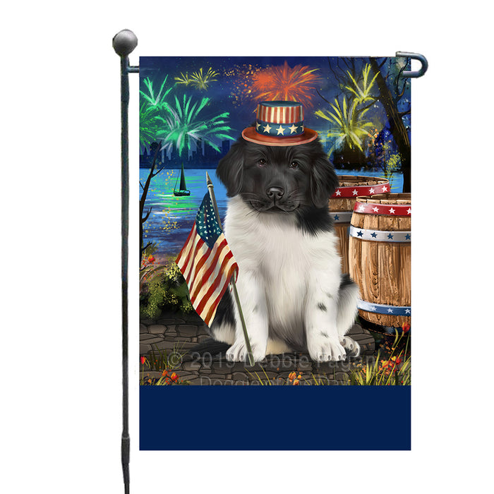 Personalized 4th of July Firework Newfoundland Dog Custom Garden Flags GFLG-DOTD-A57989