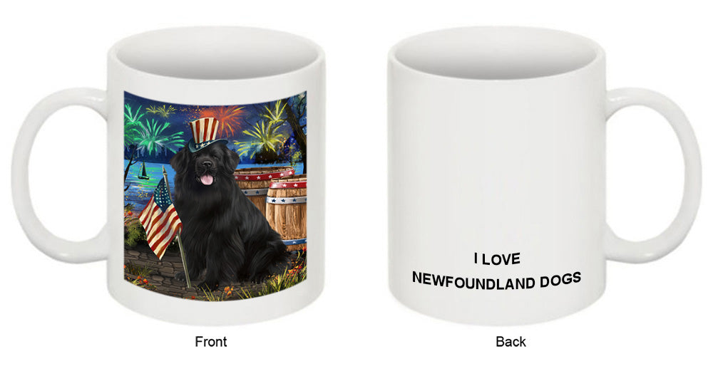4th of July Independence Day Firework Newfoundland Dog Coffee Mug MUG49455