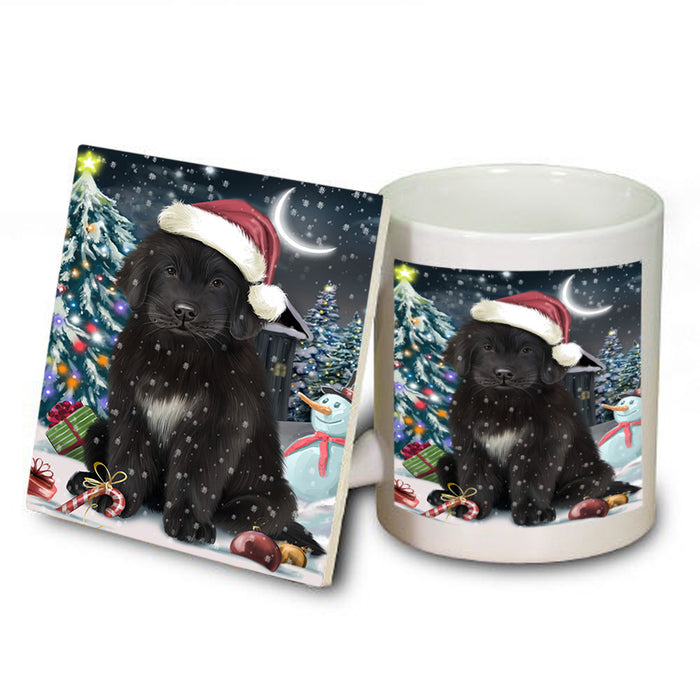 Have a Holly Jolly Christmas Happy Holidays Newfoundland Dog Mug and Coaster Set MUC54233