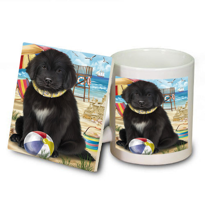 Pet Friendly Beach Newfoundland Dog Mug and Coaster Set MUC54159