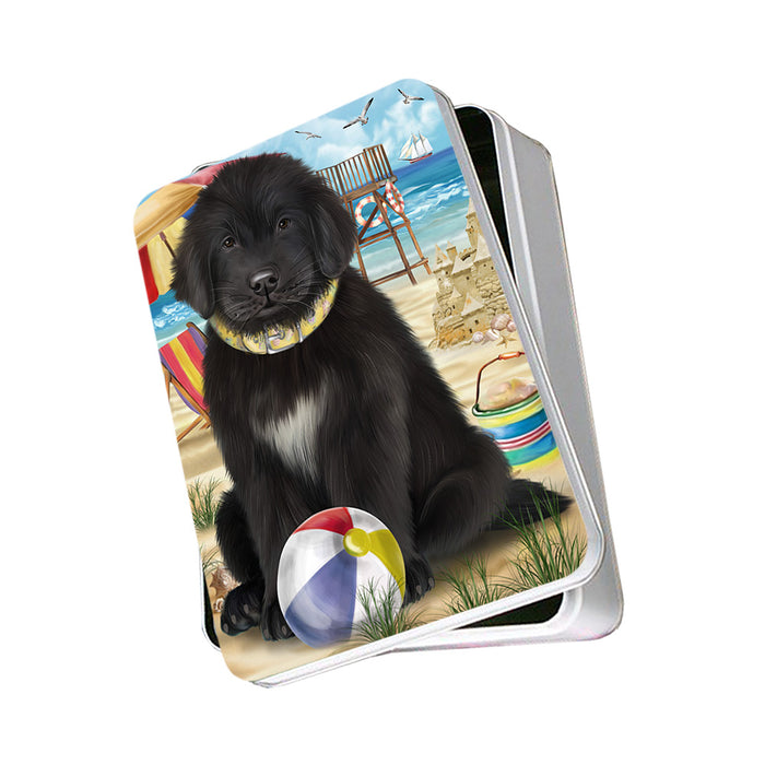Pet Friendly Beach Newfoundland Dog Photo Storage Tin PITN54110