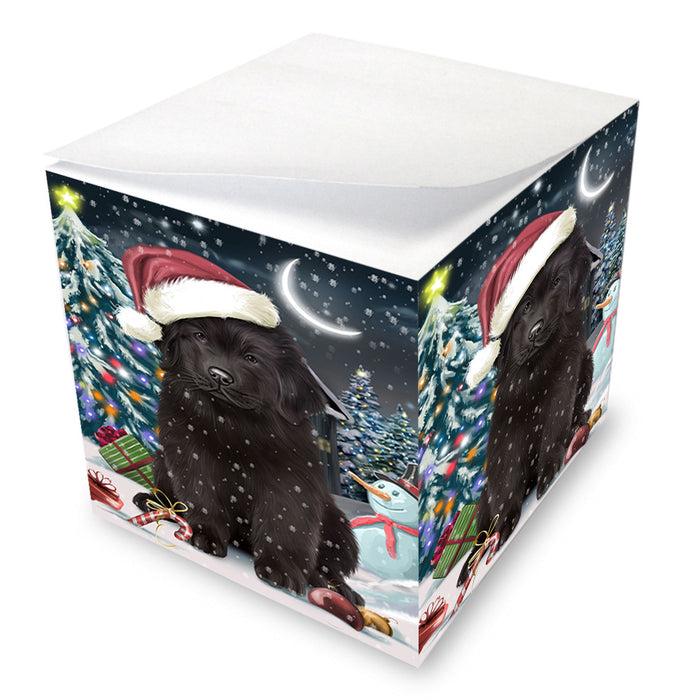Have a Holly Jolly Christmas Happy Holidays Newfoundland Dog Note Cube NOC55888
