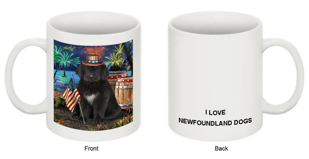 4th of July Independence Day Firework Newfoundland Dog Coffee Mug MUG49456
