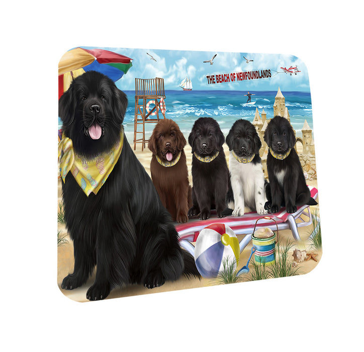 Pet Friendly Beach Newfoundland Dogs Coasters Set of 4 CST54126