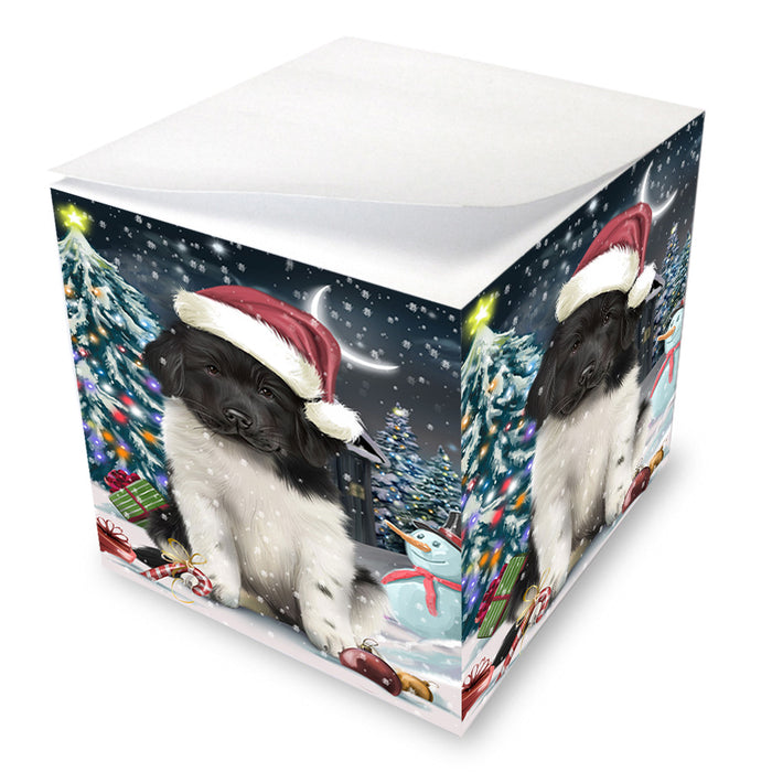 Have a Holly Jolly Christmas Happy Holidays Newfoundland Dog Note Cube NOC55889