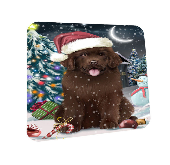 Have a Holly Jolly Christmas Happy Holidays Newfoundland Dog Coasters Set of 4 CST54202