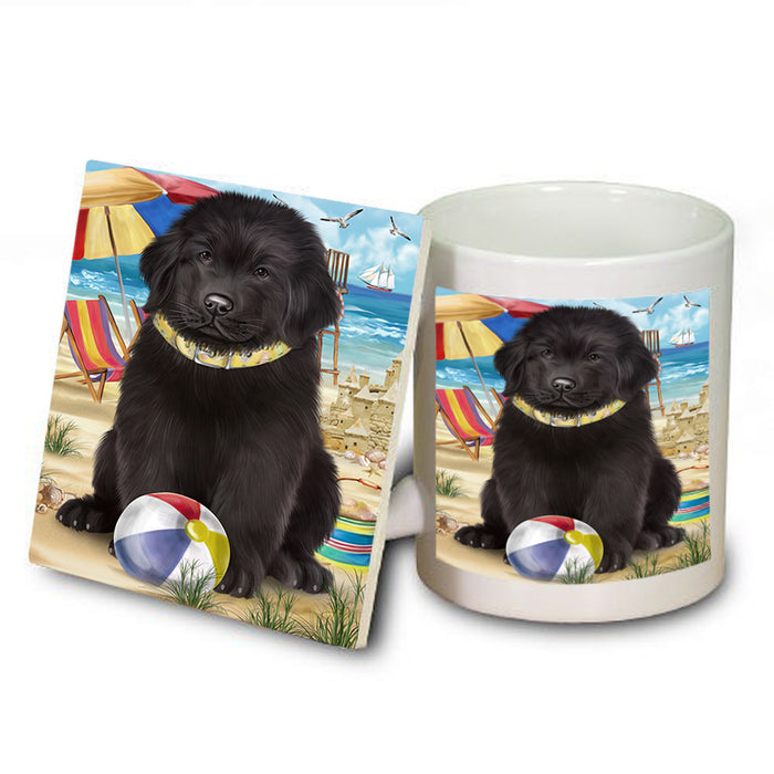 Pet Friendly Beach Newfoundland Dog Mug and Coaster Set MUC54162