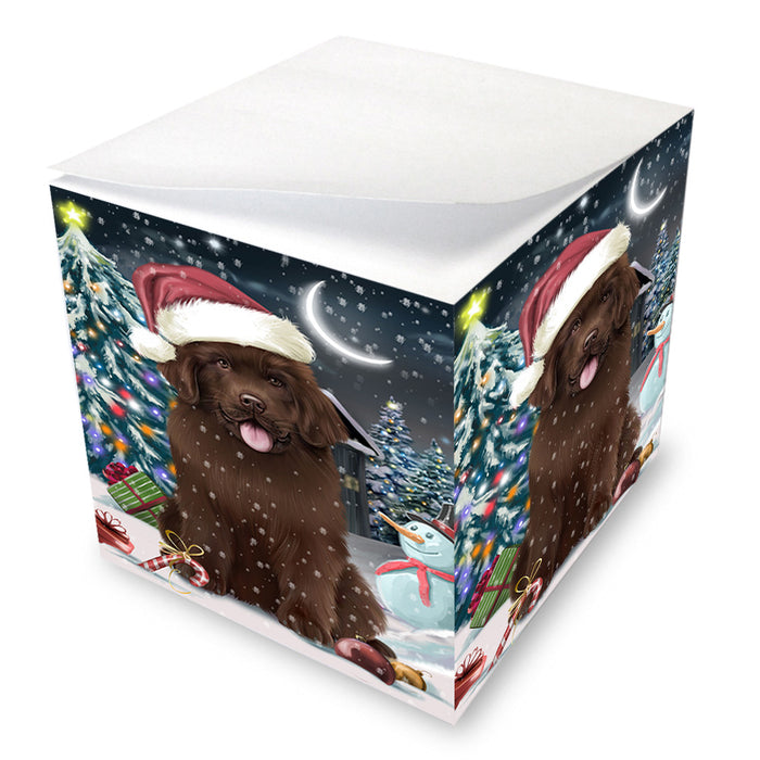 Have a Holly Jolly Christmas Happy Holidays Newfoundland Dog Note Cube NOC55890