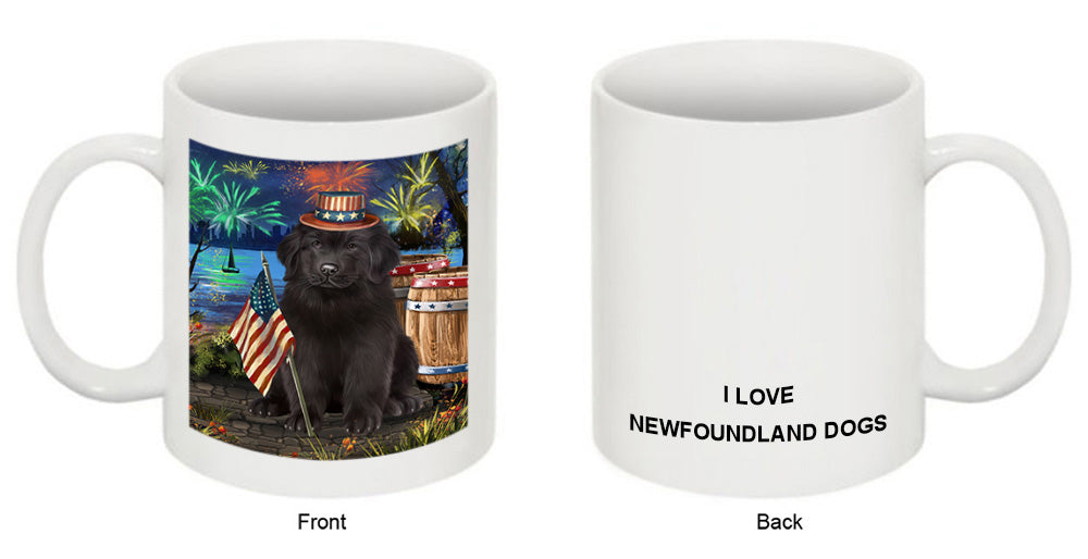 4th of July Independence Day Firework Newfoundland Dog Coffee Mug MUG49459