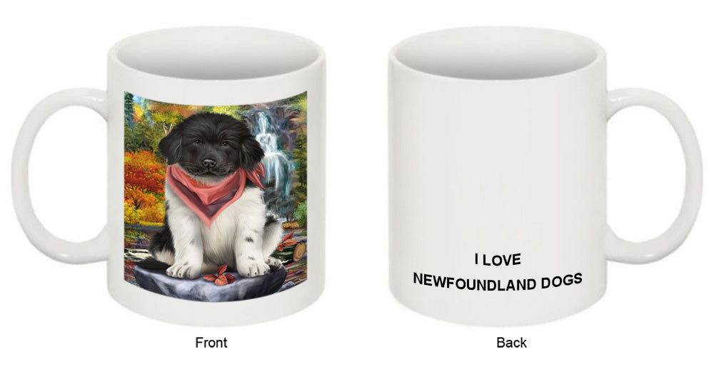 Scenic Waterfall Newfoundland Dog Coffee Mug MUG50072