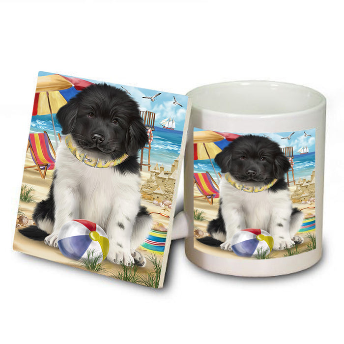 Pet Friendly Beach Newfoundland Dog Mug and Coaster Set MUC54163