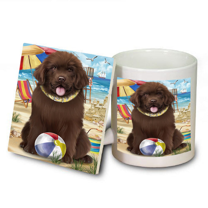 Pet Friendly Beach Newfoundland Dog Mug and Coaster Set MUC54164