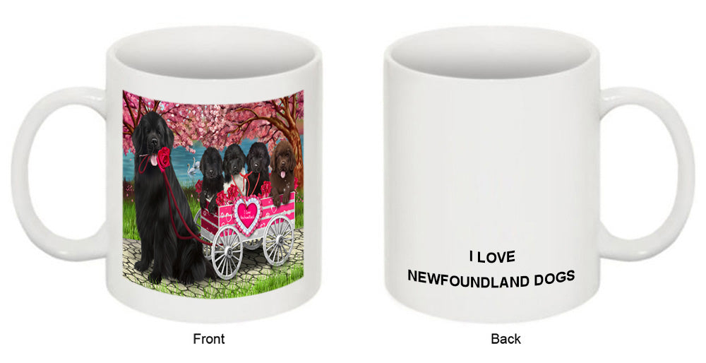 I Love Newfoundland Dogs in a Cart Coffee Mug MUG49608