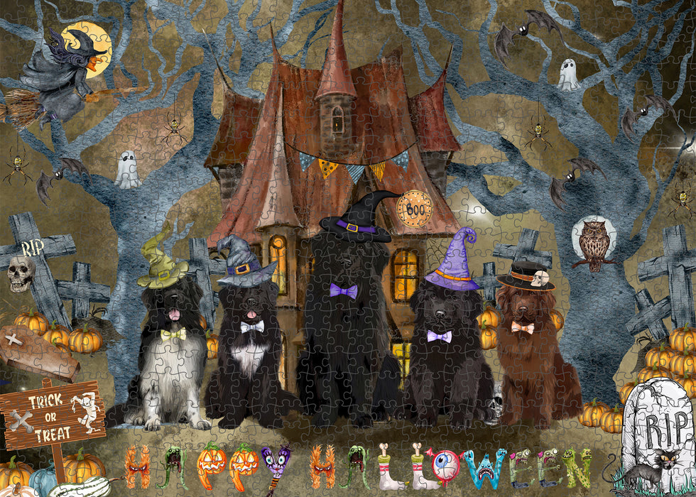Newfoundland Jigsaw Puzzle: Explore a Variety of Designs, Interlocking Halloween Puzzles for Adult, Custom, Personalized, Pet Gift for Dog Lovers